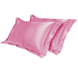 2 LUXURY SATIN PILLOWCASES - PINK